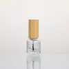 Botellas de Esmalte de Uñas a Prueba de Luz al por Mayor, Botellas de Quitaesmalte, Botellas de Aceite para Cuidado de Uñas, Tapa con Acabado de Madera y Pincel, Botellas de Vidrio