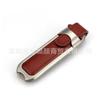 Venta al por mayor del fabricante Nuevo Estuche de Cuero con Borde de Acero Largo Pantalla en Relieve con Logo de Pantalla Unidad USB de Regalo Digital Cuero Cuero Unidad Flash USB de Cuero