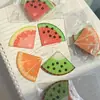Régua do tamanho da palma da mão, transferidor infantil, minirégua acrílica com tema de frutas, pequena régua arco-íris, presente de papelaria de alto valor
