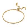Corrente de osso de cobra banhada a ouro estilo europeu e americano estilo ins simples corrente lisa simples pulseira geométrica retrô pulseira