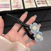 Medela Grampo de Cabelo Florido Retrô Francês Colorido Presilha Lateral Bico de Pato Adorno de Cabeça Acessórios de Cabelo Feminino Grampo de Cabelo Rosa Promoção Relâmpago
