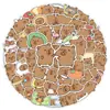 50 piezas de pegatinas de conejillo de indias capibara caricatura linda kapiba cuenta manual teléfono móvil taza equipaje pegatinas
