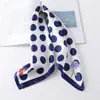 Coreano Moda Big Wave Dot Cachecol Feminino Hepburn Estilo Pequeno Quadrado Novo Estilo Cachecol de Proteção do Pescoço Protetor Solar Lenço Fino Cachecol