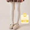 Meia-calça Branca Fina para Bebê com Pézinho para Meninas Primavera e Outono Roupa de Outono e Inverno com Saias Meia-calça Infantil