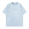 Helu Ropa de Hombre Bordado de Letra Americana Camiseta de Manga Corta de Gamuza para Hombre y Mujer Marca de Moda Camiseta Casual Holgada Q