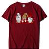 Amazon Moda Europea y Americana Navidad tres Papá Noel estampado cuello redondo camiseta manga corta una pieza entrega