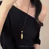Colar Pingente Minimalista Gota d'Água para Mulheres Senso de Alto Padrão Luxo Leve Nicho Corrente Clavícula Moda Versátil Acessórios de Colar Longo