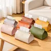 Caixa de Lenços de Couro Simples para Casa Mesa de Centro da Sala de Estar Caixa de Armazenamento de Lenços Simples para Carro