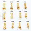 Pulsera de Cuentas Vajra de Color Duradero Chapada en Oro de 14K con Accesorios de Bodhi de Estrella y Luna, Materiales para Cuentas de Joyería DIY de Cuentas Vajra Mágicas