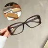 Armazones Retro para Gafas de Prescripción Color Té Frío para Mujer, Hacen que el Rostro Parezca Más Pequeño, Perfectos para un Look Natural, Adecuados para Rostros Cuadrados y Redondos, Gafas Ultra-Ligeras de Tr90 con Filtro de Luz Azul