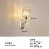 Lámpara de Pared de Cristal Moderna Nórdica Lujo Ligero Personalizada para Dormitorio Mesita de Noche Lámpara de una Sola Cabeza Sala de Estar Fondo de TV Lámparas de Escalera