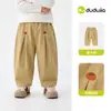 Dududu Home Pantalones de Algodón Puro para Niños Otoño Nuevo Estilo Pantalones Deportivos para Niños Pantalones Largos para Bebés Niños Ropa Pantalones Casuales Modernos
