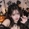 2026 Nuevos Accesorios para Fiesta Estilo Oscuro Diadema Transfronteriza Adulto Diadema Divertida Halloween Pinza para el Cabello de Calavera para Mujeres