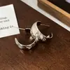 Moda Retro Simple Versátil Texturizados Café Dorado Forma de C Colección de Pendientes Lujo Accesible Pendientes Elegantes de Gama Alta para Mujer