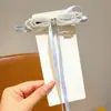 Presilha de cabelo com laço de rede e franjas em glitter prateado, fita com corrente de strass de alta qualidade, acessório de cabelo lateral elegante para meninas
