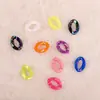 Fivela acrílica colorida 14*19mm Fivela de corrente iridescente galvanizada a UV Acessório para corrente de bolsa de celular DIY Chaveiro
