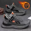 Nuevos Zapatos de Invierno para Hombre, Zapatos Estilo Papá con Forro de Felpa, Zapatos de Algodón Calientes para Hombre, Calzado Deportivo Resistente al Desgaste con Suela Gruesa para Trabajo y Seguridad para Hombre