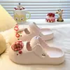 Zuecos Mary Jane de EVA con lindo sombrero de conejito, adecuados para usar al aire libre en verano, pantuflas casuales, ligeras, de suela gruesa, de punta cerrada para niñas