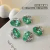 Rincones para Uñas de Huevo de Paloma K9, Rhinestones Super Brillantes Ovalados Esmeralda de Celebridad de Internet Sin Base, Bolas de Rhinestone para Uñas Terminadas
