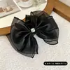 Accesorio para el Cabello de Princesa~Pinza para el Cabello con Lazo Negro de Aspecto de Alta Gama, Pasador Elegante para la Parte Trasera de la Cabeza, Pinza Tiburón para el Cabello