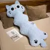 Nova Almofada de Gato Preto Desenho Animado para Meninas no Quarto para Dormir com Pernas Dobradas, Almofada Longa na Cama para Usar Celular e Assistir Séries