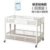 Carrito de supermercado plegable con ruedas para tiendas de ropa, centro comercial, estante de dos niveles, carrito de promoción para supermercado