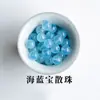 Artículos genuinos 7A Pulsera de Cuentas de Aguamarina DIY Pulsera de Cristal Azul con Cuentas Hecha a Mano Accesorios de Collar para Mujer