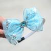 2024 Nuevo Malla Estilo Coreano Doble Capa Mariposa Grande Horquilla para el Cabello de Niñas Princesa Parte Trasera de la Cabeza Azul Accesorios para el Cabello de Niños