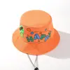 Sombrero de Pescador para Niños Viajes al Aire Libre Dinosaurio de Dibujos Animados Sombrero de Sol a Prueba de Viento para Niños y Niñas Lindo Sombrero de Bebé Fabricante Sombrero de Cubeta