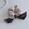 Scrunchie de Tecido Suave com Bolinhas Estilo Coreano Doce de Nicho Versátil Prendedor de Cabelo Acessório de Cabelo da Moda de Alta Qualidade com Personalidade para Mulheres