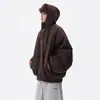 Jaqueta de Algodão com Capuz Forrada de Fleece Estilo Americano Águia da Montanha para Homens, Nova Marca Tendência de Inverno, Casaco de Algodão Grosso Quente Solto Retrô