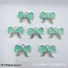 Colgante de Luna Hoja de Ginkgo Lazo Trébol de Cuatro Hojas Ojo de Gato Imitación Colgante Accesorios para Pulsera de Cuentas DIY Collar Pendientes