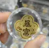 Adesivo de Telefone de Ouro Puro 999 para Riqueza Instantânea, com Adesivo Traseiro, Adesivo de Ouro 2mg, Presente Promocional para Lojas de Ouro em Transmissão ao Vivo