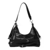 Bolso Grande de Hombro Estilo Motociclista de Moda para Mujer, Nuevo Bolso Tote Vintage para Viajes Diarios 2026, Bolso de Hombro de Cuero Encapsulado con Cera para Otoño