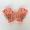 Guantes de Punto Cálidos de Medio Dedo para Niños, Hombres y Mujeres, para Niños de 3 a 10 Años, para Prevenir el Frío y Escribir, Antihielo para Estudiantes de Primaria