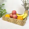 Dropshipping Internacional Cesta de Armazenamento Trançada de Capim-Cabaça Cesta de Armazenamento de Rattan Mesa de Centro de Mesa de Cozinha Quarto Armário Pastoral
