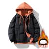 Abrigo Acolchado de Algodón con Capucha de Dos Piezas Falsas para Hombre Invierno Nuevo Suelto Grueso Abrigo Acolchado de Algodón Traje de Pan Abrigo Acolchado de Algodón para Hombre y Mujer Abrigo Top