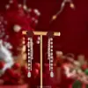 Pendientes de Navidad "Jingle Bells", Lindos Pendientes de Campana Roja, Pinzas para Cartílago de la Oreja, Pendientes y Pinzas para Orejas Atmosféricos