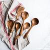 Espátula de Madeira Estendida de Teak Tailandês Espátula de Madeira Antiaderente para Cozinhar Utensílios de Cozinha Amazon Conjunto de Espátulas de Madeira