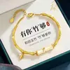 Estilo Caliente Te Tiene Suficiente Bambú Pulsera de Jade Hetian para Mujer, Lujo Ligero y Pulsera de Bambú de Gama Alta, Regalo de Nicho para Novia, Venta al por Mayor de Joyería