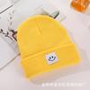 Gorro de Punto con Cara Sonriente para Niños en Colores Caramelo, Gorro para Niños, Gorro de Punto con Cara Sonriente para Niños Mayores, Gorro de Punto Unisex con Cara Sonriente para Niños