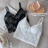 Sexy lentejuelas borlas cuello en V deseo puro tirantes cómodos push up inalámbrico una pieza prenda exterior de moda ropa interior de chica hot