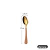 Sándwich 1010 Cuchillo de Acero Inoxidable Tenedor Cuchara Hotel Vajilla Occidental Juego de Cuatro Piezas Mango Imitación Grano de Madera Cuchillo para Carne Cuchara de Postre