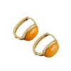 Pendientes Ovalados Multicolor para Mujer 2025 Estilo Nuevo Pendientes Pequeños y Exquisitos con Estilo Diseño de Nicho Pendientes Retro Únicos