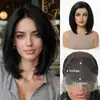 Peluca de Encaje Frontal 13*4 Tejida a Mano con Fibra de Alta Temperatura, Peluca Bob Corto Dorado Degradado para Mujeres, Cobertura Completa de la Cabeza
