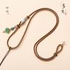 Cuerda colgante de cuatro hebras tejida a mano en dos colores Xiangyun Ruyi cuerda para collar ajustable anillo de jade cristal fresa cuerda para colgante de jade