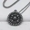 Moderna Elegante Creativa Dominante Anillo Collar Cabeza Multi-esqueleto Hombres y Mujeres Calle Hip-hop Punk Colgante Colgante