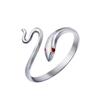 Anillo de serpiente de animal lindo plateado anillo de serpiente plateado anillo único de serpiente creativo anillo abierto abierto ventas directas de fábrica