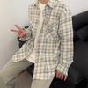 Camisas de Xadrez Dopamine Wear Americanas para Homens e Mulheres, Camisas Casuais Largas, Jaquetas Finas com Proteção Solar de Design Exclusivo