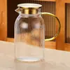Jarra de Vidrio para Agua Fría, Resistente a Altas Temperaturas, Gran Capacidad para Uso Doméstico, Jarra para Agua Fría, Juego de Tazas para Agua Hervida, Jarra para Agua para Sala de Estar, Tetera